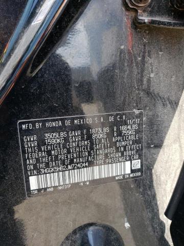 3HGGK5H62JM724044 - 2018 HONDA FIT SPORT შავი ფოტო 14