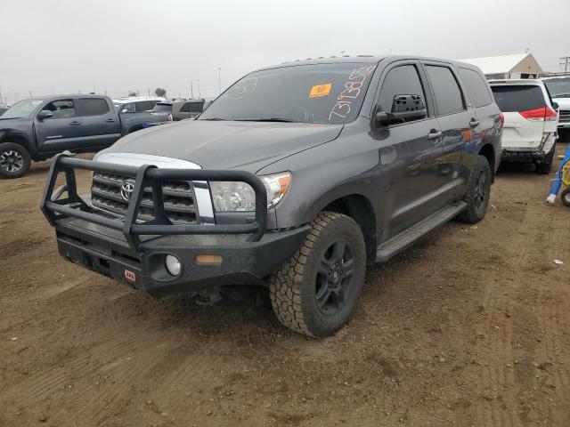 5TDBY5G10CS061718 - 2012 TOYOTA SEQUOIA SR5 GRAY photo 1