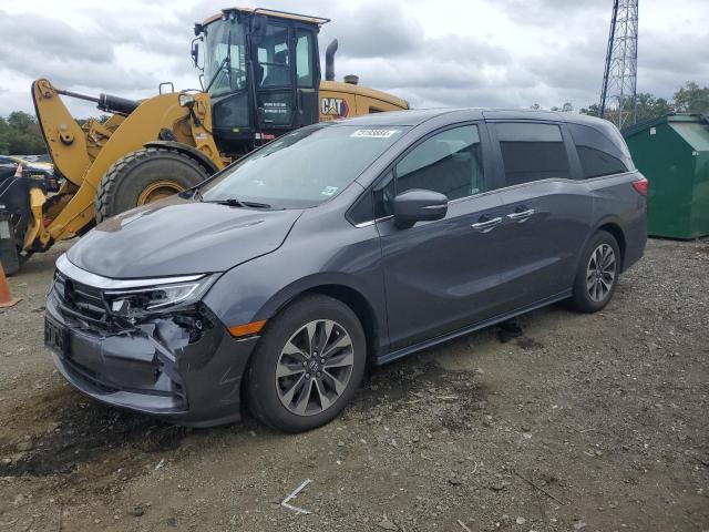 5FNRL6H77MB031594 - 2021 HONDA ODYSSEY EXL GRAY photo 1