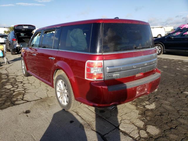 2FMHK6D82KBA20604 - 2019 FORD FLEX LIMITED RED photo 2