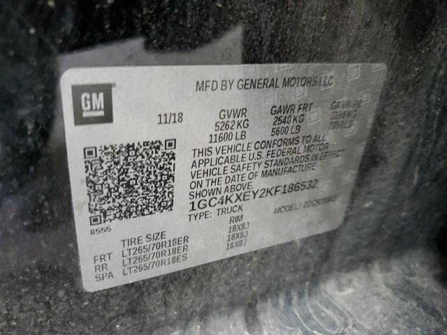 1GC4KXEY2KF186532 - 2019 CHEVROLET SILVERADO K3500 LTZ GRAY photo 12