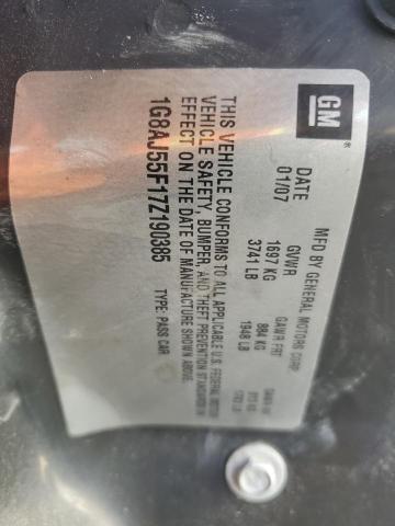 1G8AJ55F17Z190385 - 2007 SATURN ION LEVEL 2 银色 照片 12