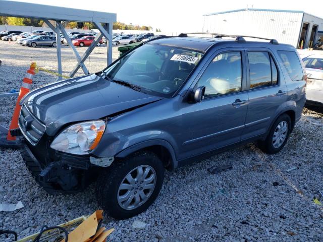 JHLRD789X6C035226 - 2006 HONDA CR-V SE GRAY photo 1