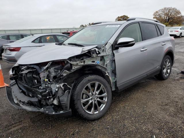 JTMDJREV2JD171365 - 2018 TOYOTA RAV4 HV LIMITED GRAY photo 1