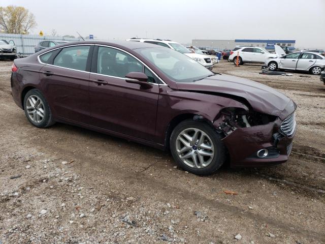 3FA6P0HR2DR222530 - 2013 FORD FUSION SE BURGUNDY photo 4