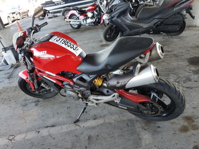 ZDM1RADN4CB050886 - 2012 DUCATI MONSTER 696 RED photo 3