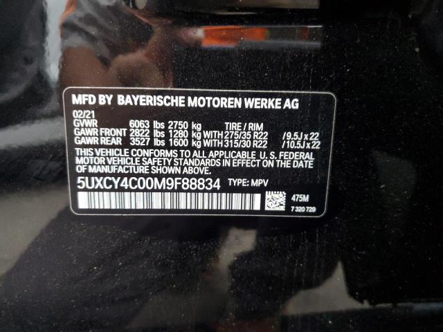 5UXCY4C00M9F88834 - 2021 BMW X6 SDRIVE 40I BLACK photo 13