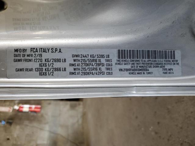 ZFBHRFABXK6M89084 - 2019 RAM PROMASTER ვერცხლისფერი ფოტო 13