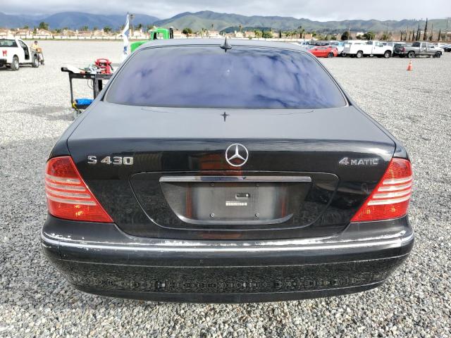 WDBNG83J43A326241 - 2003 MERCEDES-BENZ S 430 4MATIC BLACK photo 6