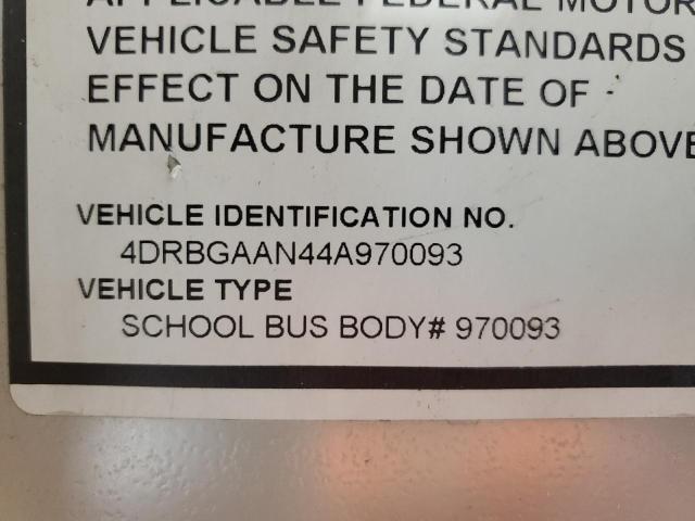 4DRBGAAN44A970093 - 2004 IC CORPORATION 3000 ყვითელი ფოტო 13