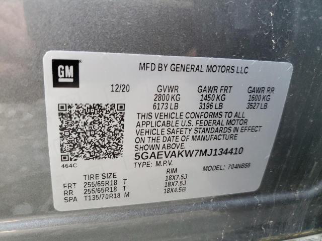 5GAEVAKW7MJ134410 - 2021 BUICK ENCLAVE ESSENCE GRAY photo 14