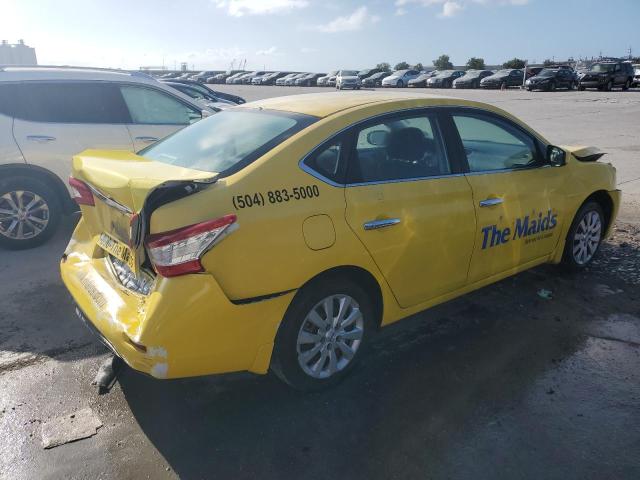 3N1AB7APXFY312606 - 2015 NISSAN SENTRA S YELLOW photo 3