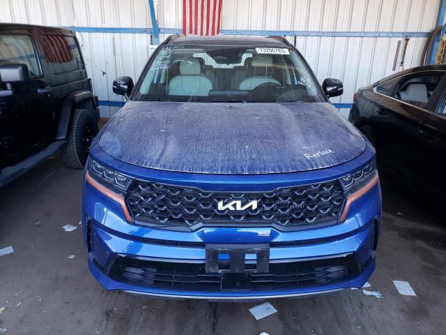 5XYRKDLF9NG079646 - 2022 KIA SORENTO SX BLUE photo 5