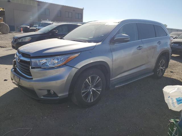 5TDJKRFHXGS503512 - 2016 TOYOTA HIGHLANDER XLE SILVER photo 1