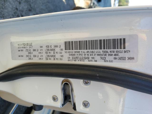 3C6UR5FL6JG156490 - 2018 RAM 2500 LARAMIE CREAM photo 10