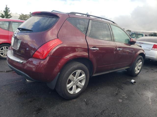 JN8AZ08T07W532059 - 2007 NISSAN MURANO SL RED photo 3