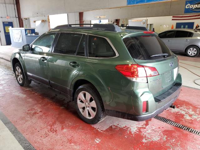 4S4BRDGC9C2254414 - 2012 SUBARU OUTBACK 3.6R PREMIUM GREEN photo 2