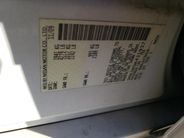 1N4AL2AP2AN431937 - 2010 NISSAN ALTIMA BASE WHITE photo 12