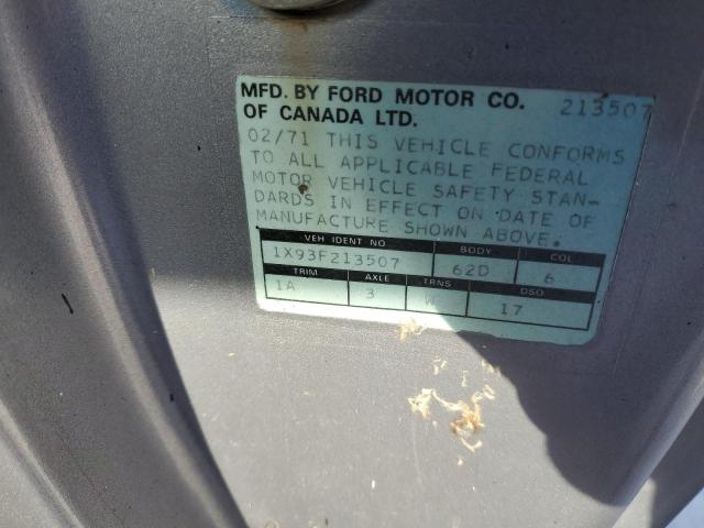 1X93F213507 - 1971 FORD MAVERICK GRAY photo 12