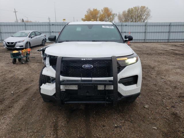 1FM5K8AB2MGB83585 - 2021 FORD EXPLORER POLICE INTERCEPTOR თეთრი ფოტო 5
