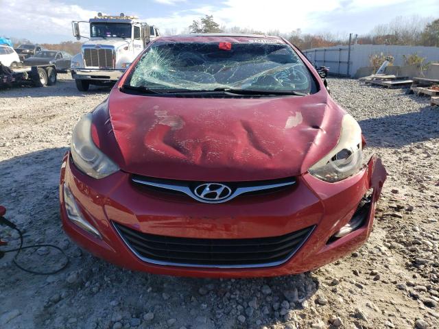 KMHDH4AE8FU366992 - 2015 HYUNDAI ELANTRA SE RED photo 5