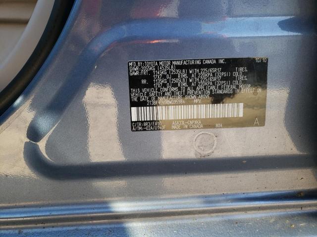 2T3BF4DV9BW095984 - 2011 TOYOTA RAV4 BLUE photo 12