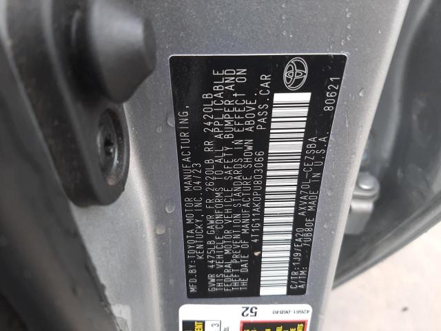 4T1G11AK0PU803066 - 2023 TOYOTA CAMRY SE NIGHT SHADE SILVER photo 12