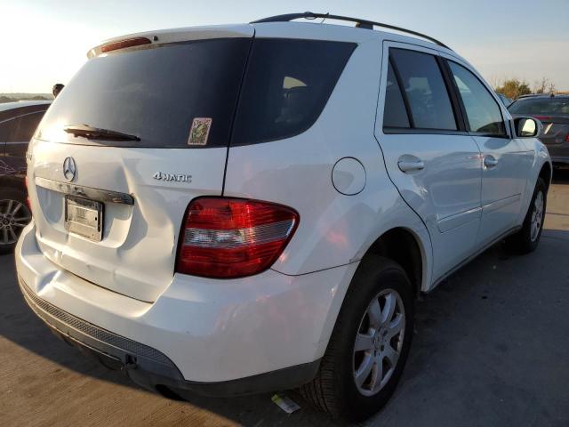 4JGBB86E67A272573 - 2007 MERCEDES-BENZ ML 350 WHITE photo 4