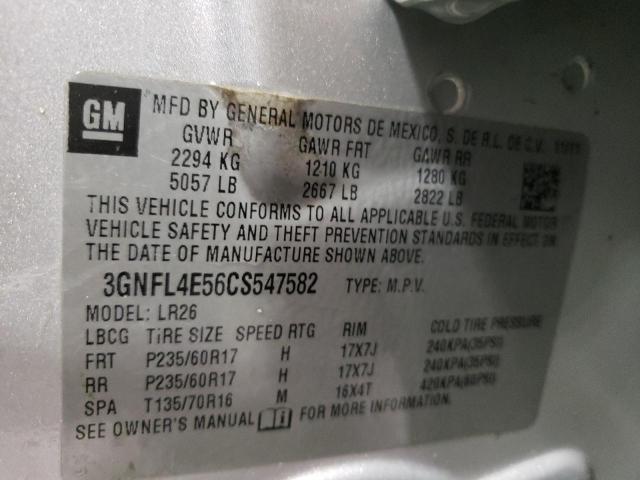 3GNFL4E56CS547582 - 2012 CHEVROLET CAPTIVA SPORT SILVER photo 13