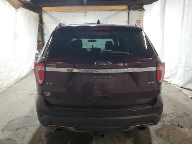 1FM5K8D80JGA65434 - 2018 FORD EXPLORER XLT BURGUNDY photo 6