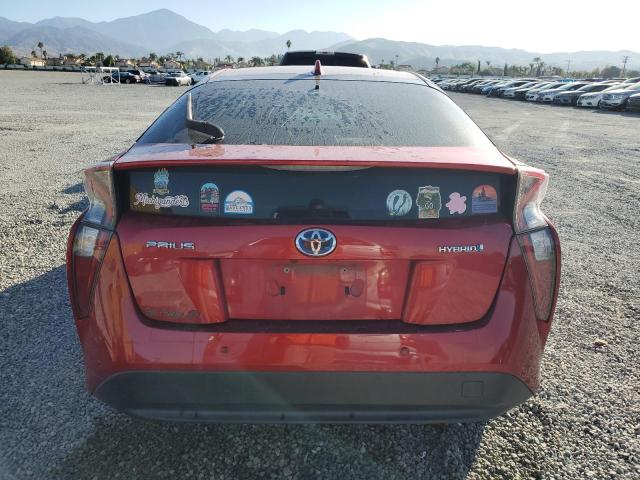 JTDKBRFU9J3058464 - 2018 TOYOTA PRIUS RED photo 6