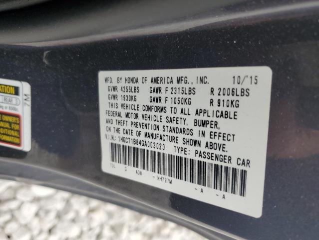 1HGCT1B84GA003020 - 2016 HONDA ACCORD EXL GRAY photo 13