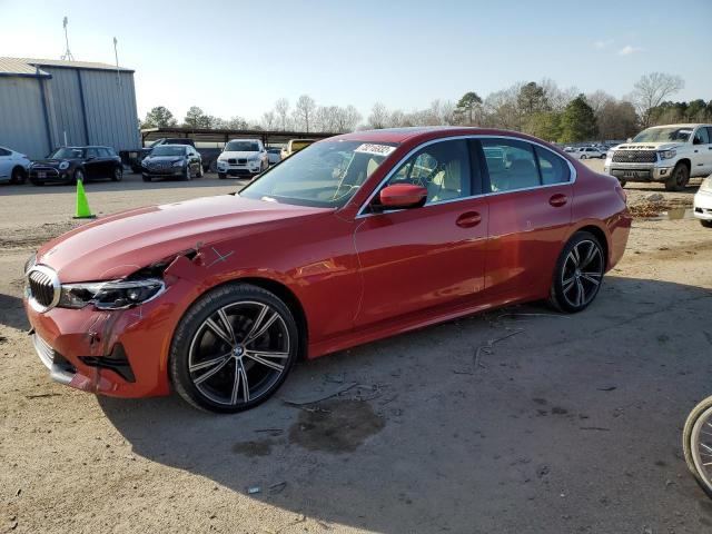 3MW5R1J01M8B81991 - 2021 BMW 330I RED photo 1