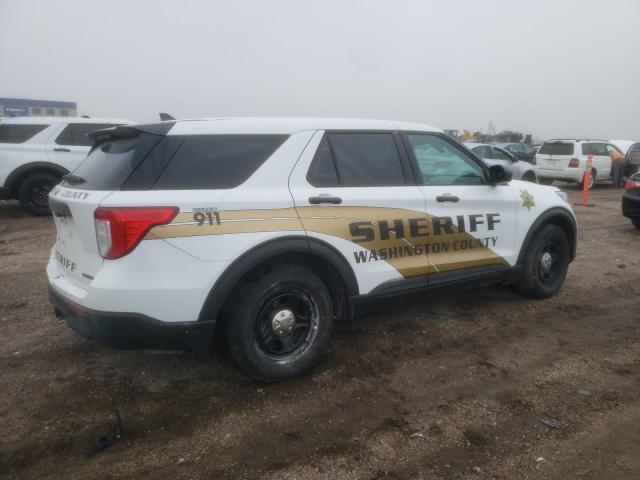 1FM5K8AC7NGB17589 - 2022 FORD EXPLORER POLICE INTERCEPTOR WHITE photo 3