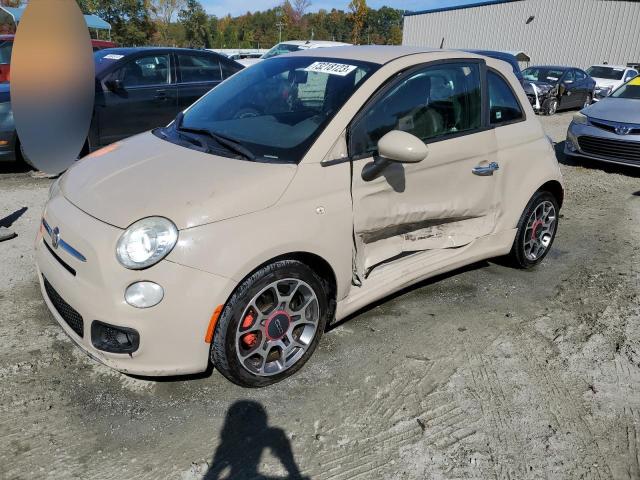 3C3CFFBR7CT332099 - 2012 FIAT 500 SPORT BEIGE photo 1