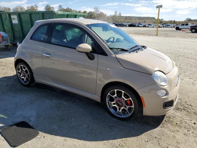 3C3CFFBR7CT332099 - 2012 FIAT 500 SPORT BEIGE photo 4