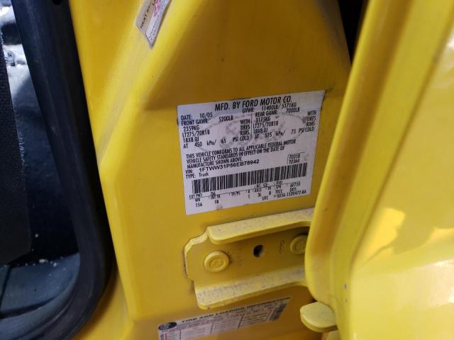 1FTWW31P56EB78942 - 2006 FORD F350 SRW SUPER DUTY YELLOW photo 12