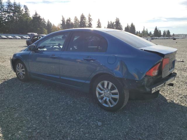 1HGFA16577L056107 - 2007 HONDA CIVIC LX BLUE photo 2