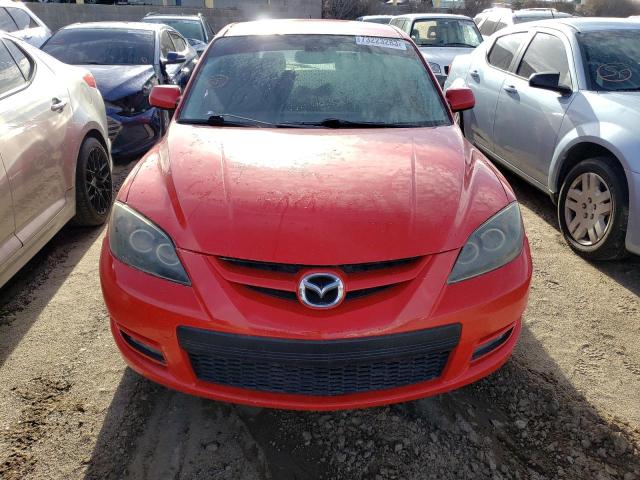 JM1BK34L371730336 - 2007 MAZDA SPEED 3 წითელი ფოტო 5