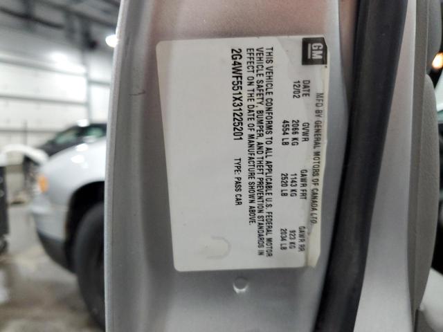 2G4WF551X31225201 - 2003 BUICK REGAL GS 灰色 照片 12