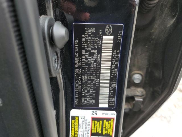 4T1G11AK3PU743896 - 2023 TOYOTA CAMRY SE NIGHT SHADE BLACK photo 13