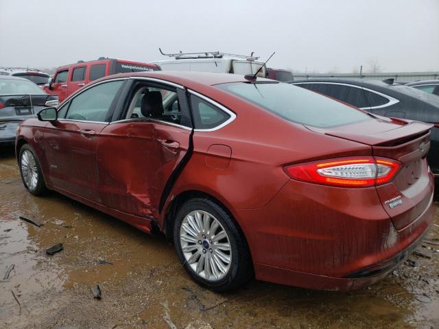 3FA6P0SU5ER168347 - 2014 FORD FUSION TITANIUM PHEV ORANGE photo 2