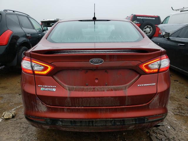 3FA6P0SU5ER168347 - 2014 FORD FUSION TITANIUM PHEV ORANGE photo 6