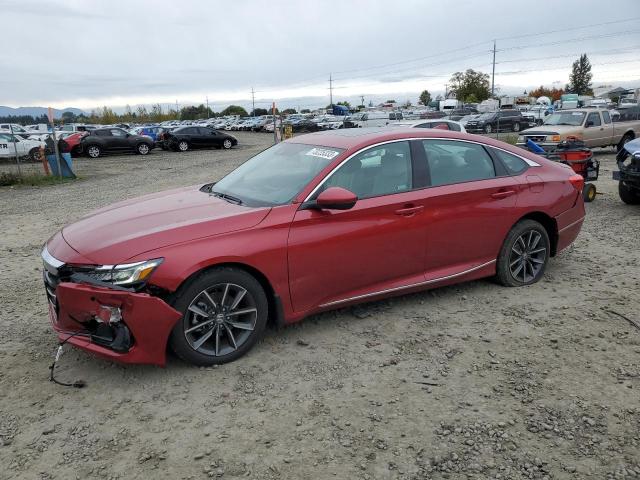 1HGCV1F51NA021367 - 2022 HONDA ACCORD EXL RED photo 1