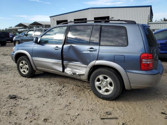 JTEGD21A730068687 - 2003 TOYOTA HIGHLANDER BLUE photo 2