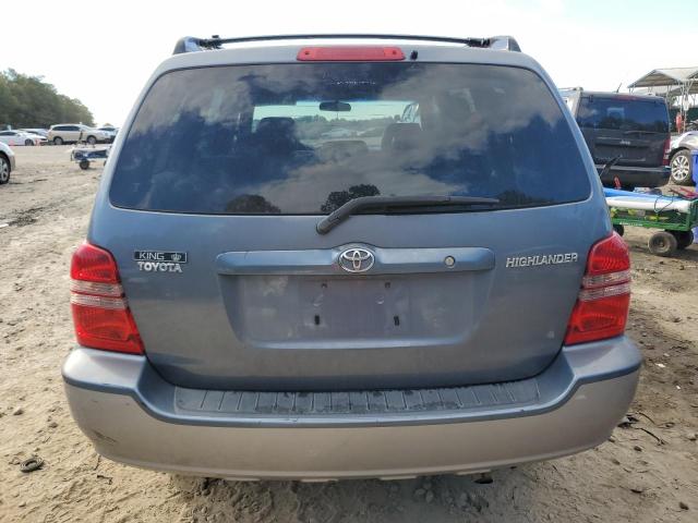 JTEGD21A730068687 - 2003 TOYOTA HIGHLANDER BLUE photo 6