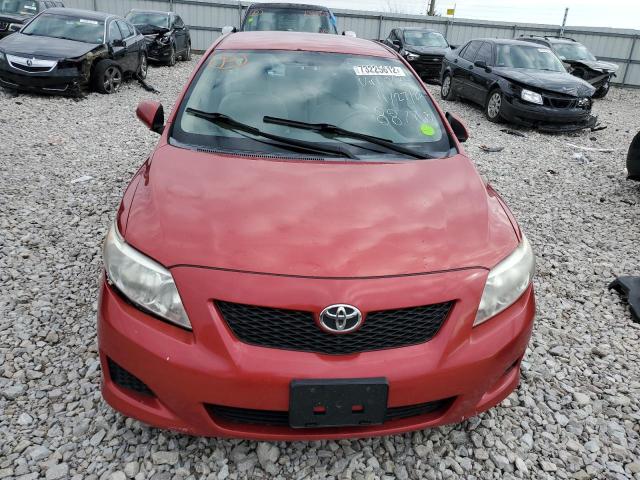 1NXBU4EE8AZ360034 - 2010 TOYOTA COROLLA BASE RED photo 5