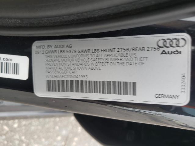 WAUHGAFC2DN041953 - 2013 AUDI A6 PRESTIGE გრაფიტი ფოტო 12