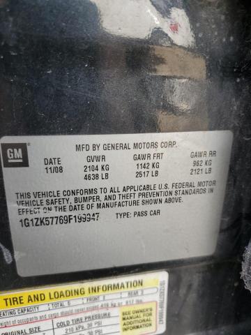 1G1ZK57769F199947 - 2009 CHEVROLET MALIBU LTZ 黑色 照片 12