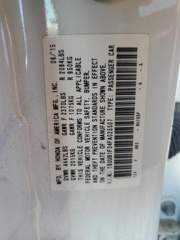 19UUB1F34FA025507 - 2015 ACURA TLX WHITE photo 12